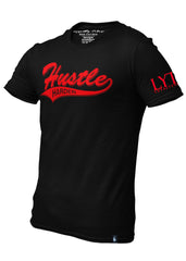 Hustle Harder Graphic T-Shirt Black Red - Loyalty Vibes