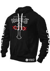 Hustle Til I Die Graphic Hoodie Black Men's - Loyalty Vibes