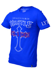 Hustle Til I Die T-Shirt Blue Men's - Loyalty Vibes
