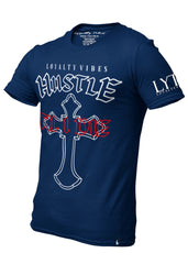 Hustle Til I Die T-Shirt Navy Blue Men's - Loyalty Vibes