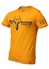 I Like Big Bucks T-Shirt Gold / Navy Blue Men's - Loyalty Vibes