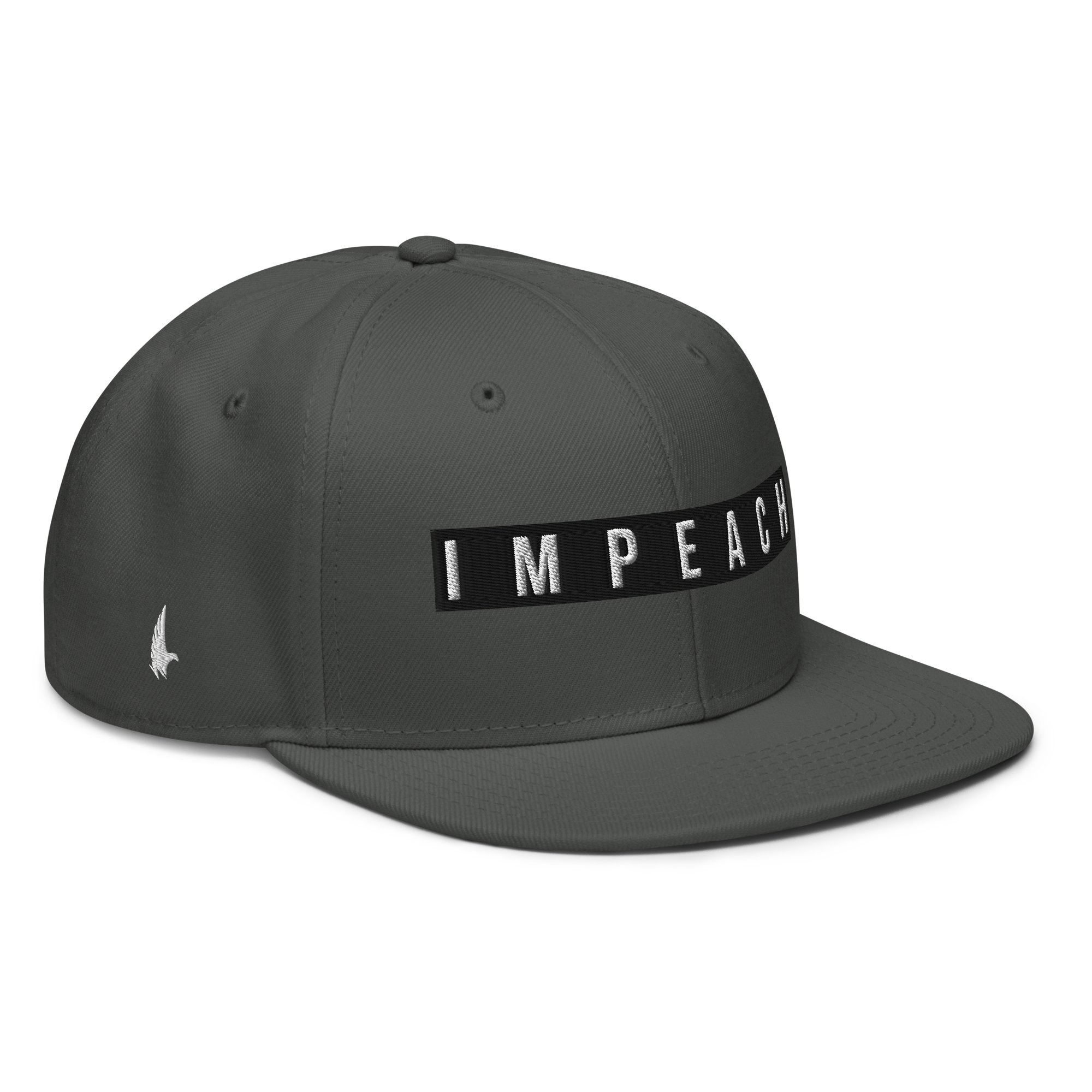 Impeach Snapback Hat Charcoal Grey OS - Loyalty Vibes