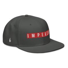 Impeach Snapback Hat Charcoal Grey/Red OS - Loyalty Vibes