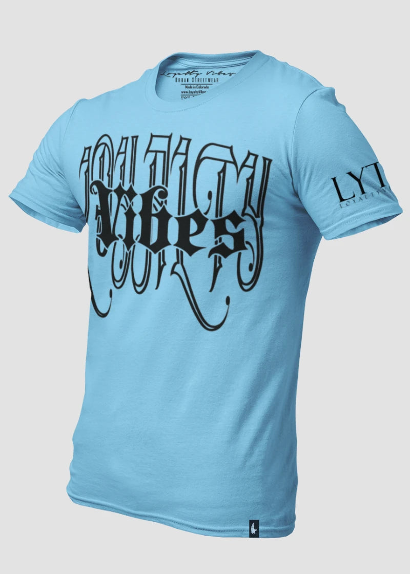 Impulse T-Shirt Baby Blue Black Men's - Loyalty Vibes