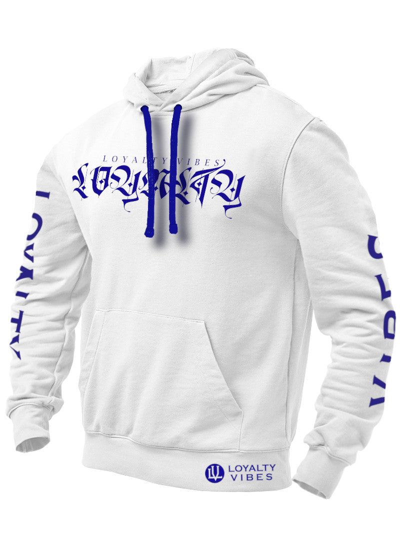 Independent Graphic Hoodie White Blue - Loyalty Vibes