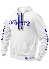 Independent Graphic Hoodie White Blue - Loyalty Vibes