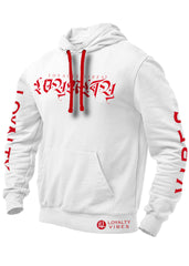 Independent Graphic Hoodie White Red - Loyalty Vibes