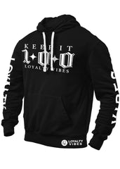 Keep It 100 Hoodie Black Men's - Loyalty Vibes