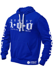 Keep It 100 Hoodie Blue Men's - Loyalty Vibes