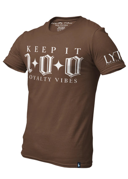 Loyalty Vibes Loyalty Vibes Keep It 100 T-Shirt Brown