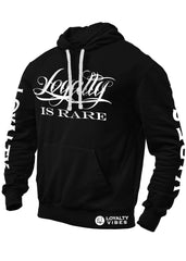 Loyalty Is Rare Graphic Hoodie Black - Loyalty Vibes