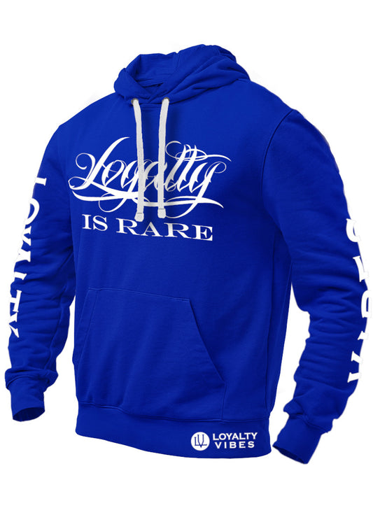 Loyalty Vibes Loyalty Is Rare Graphic Hoodie Blue Loyalty Vibes