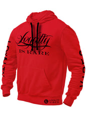 Loyalty Is Rare Graphic Hoodie Red Black - Loyalty Vibes