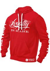 Loyalty Is Rare Graphic Hoodie Red - Loyalty Vibes