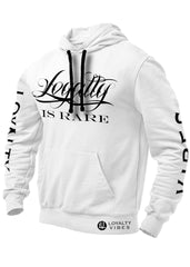 Loyalty Is Rare Graphic Hoodie White - Loyalty Vibes