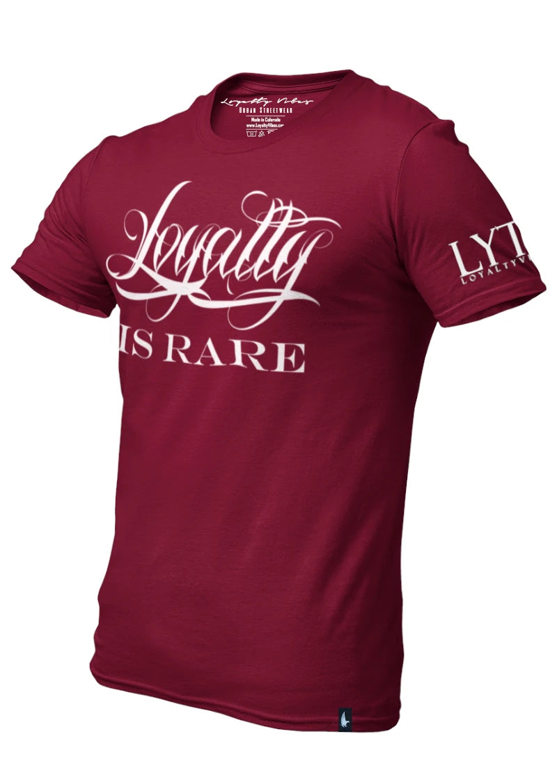 Loyalty Is Rare T-Shirt Maroon - Loyalty Vibes
