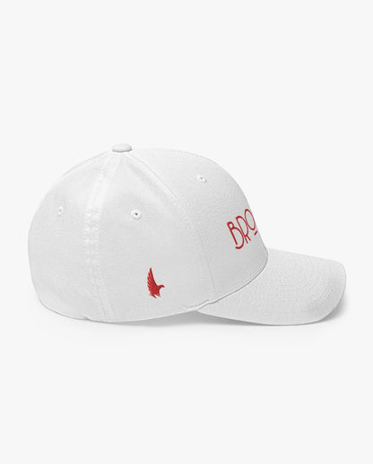 Loyalty Vibes Brooklyn Fitted Hat White Red Right