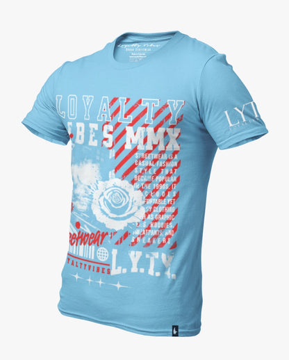 Loyalty Vibes City Of Love Tee Baby Blue
