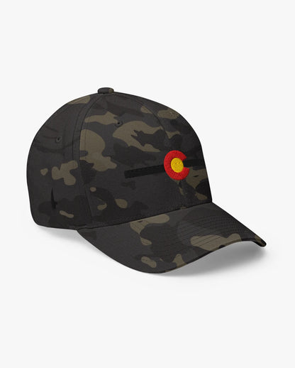 Loyalty Vibes Classic Colorado Fitted Hat Black Camouflage Black