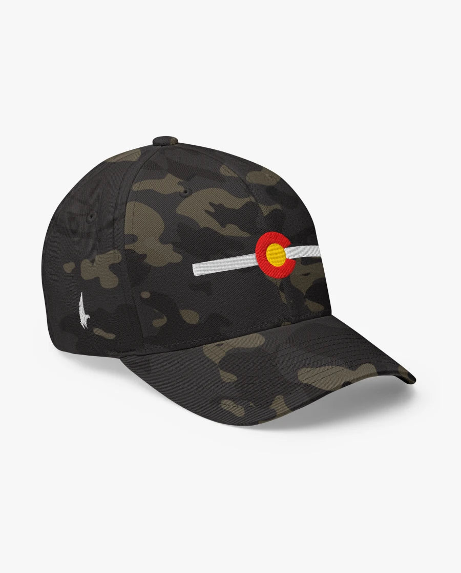 Loyalty Vibes Classic Colorado Fitted Hat Black Camouflage