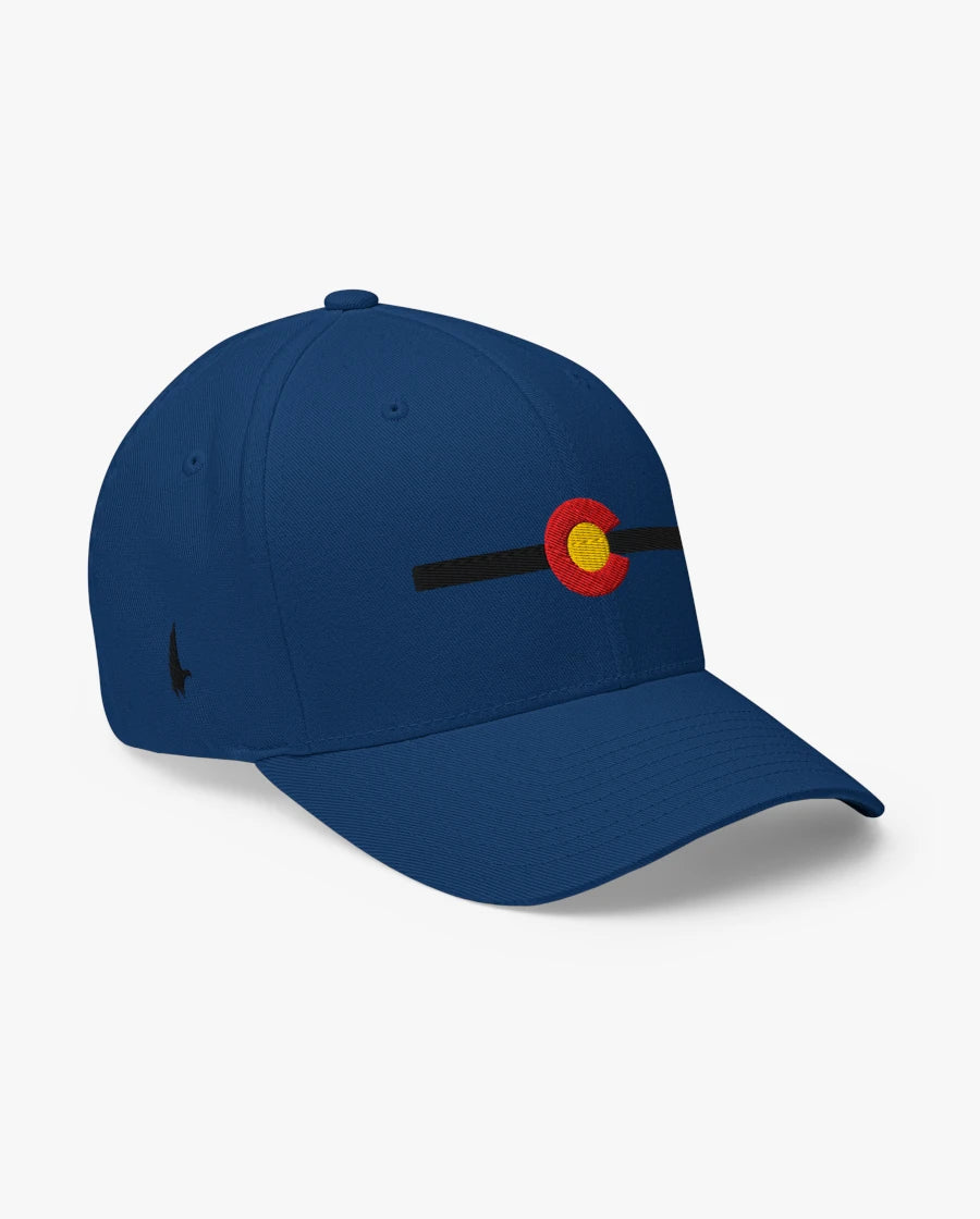 Loyalty Vibes Classic Colorado Fitted Hat Blue Black