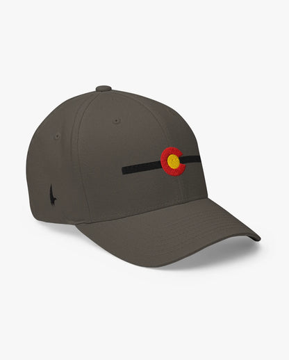 Loyalty Vibes Classic Colorado Fitted Hat Charcoal Gray Black