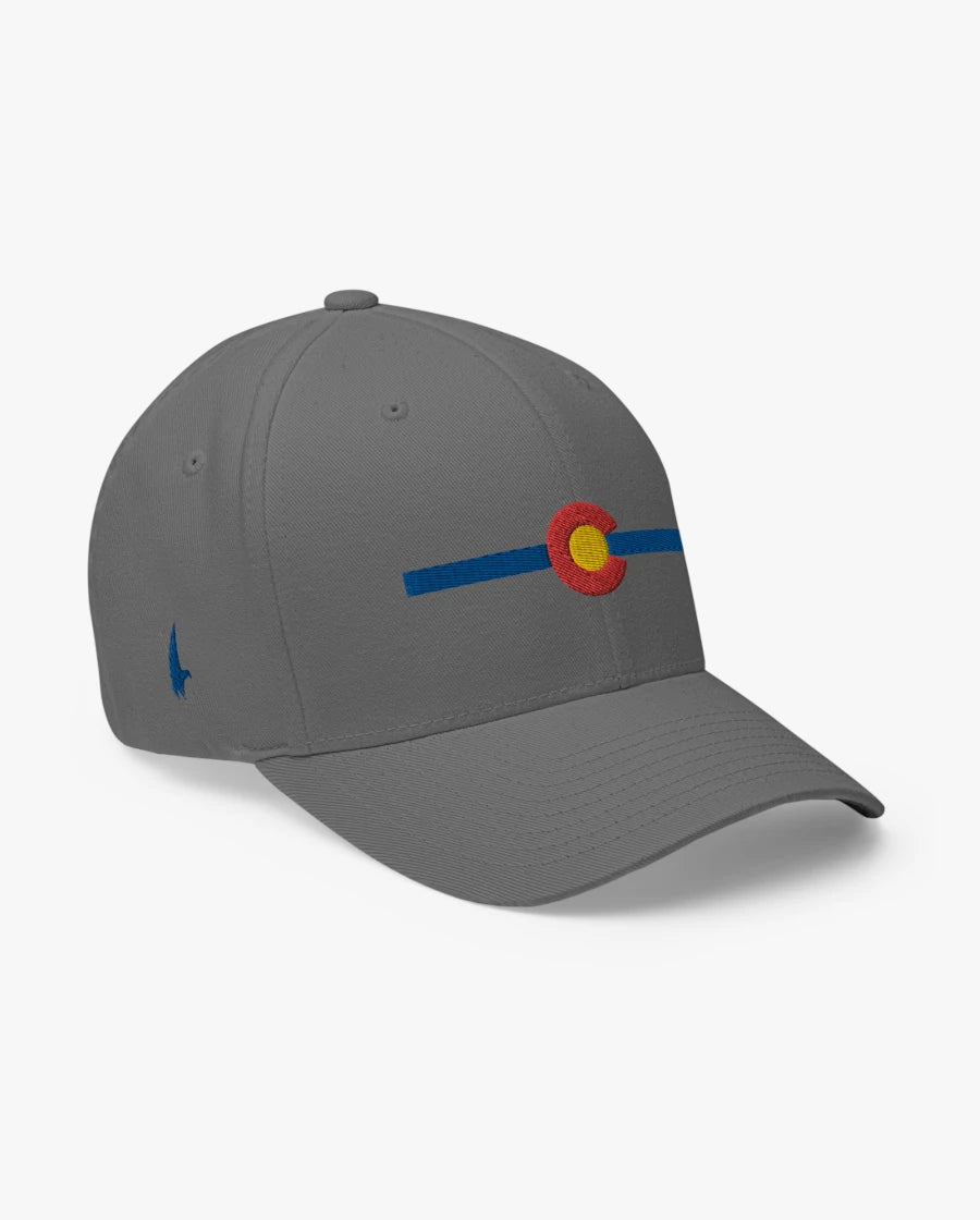 Loyalty Vibes Classic Colorado Fitted Hat Gray Blue