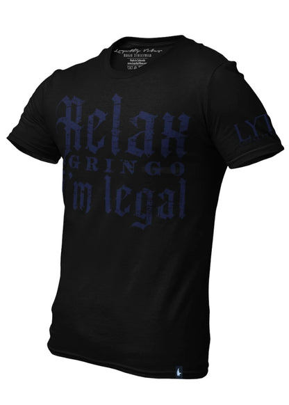 Loyalty Vibes Loyalty Vibes Classic Relax Gringo I'm Legal T-Shirt Black Navy Blue
