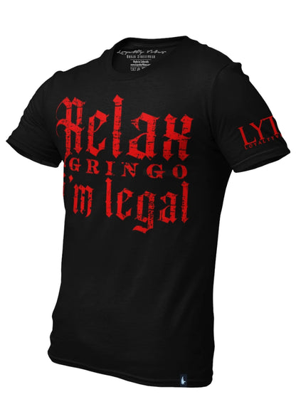 Loyalty Vibes Loyalty Vibes Classic Relax Gringo I'm Legal T-Shirt Black Red