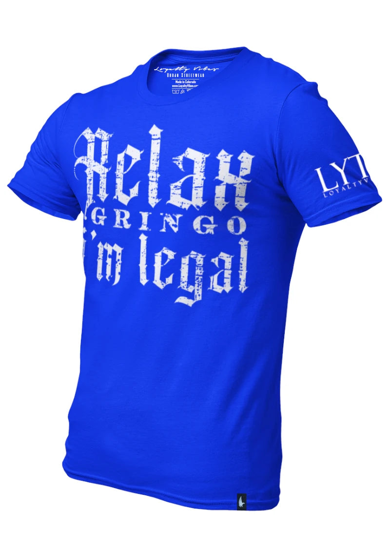 Loyalty Vibes Loyalty Vibes Classic Relax Gringo I'm Legal T-Shirt Blue