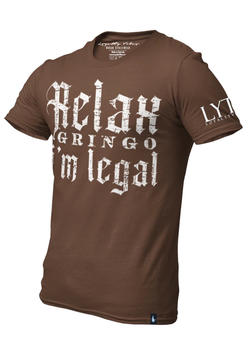 Loyalty Vibes Loyalty Vibes Classic Relax Gringo I'm Legal T-Shirt Brown