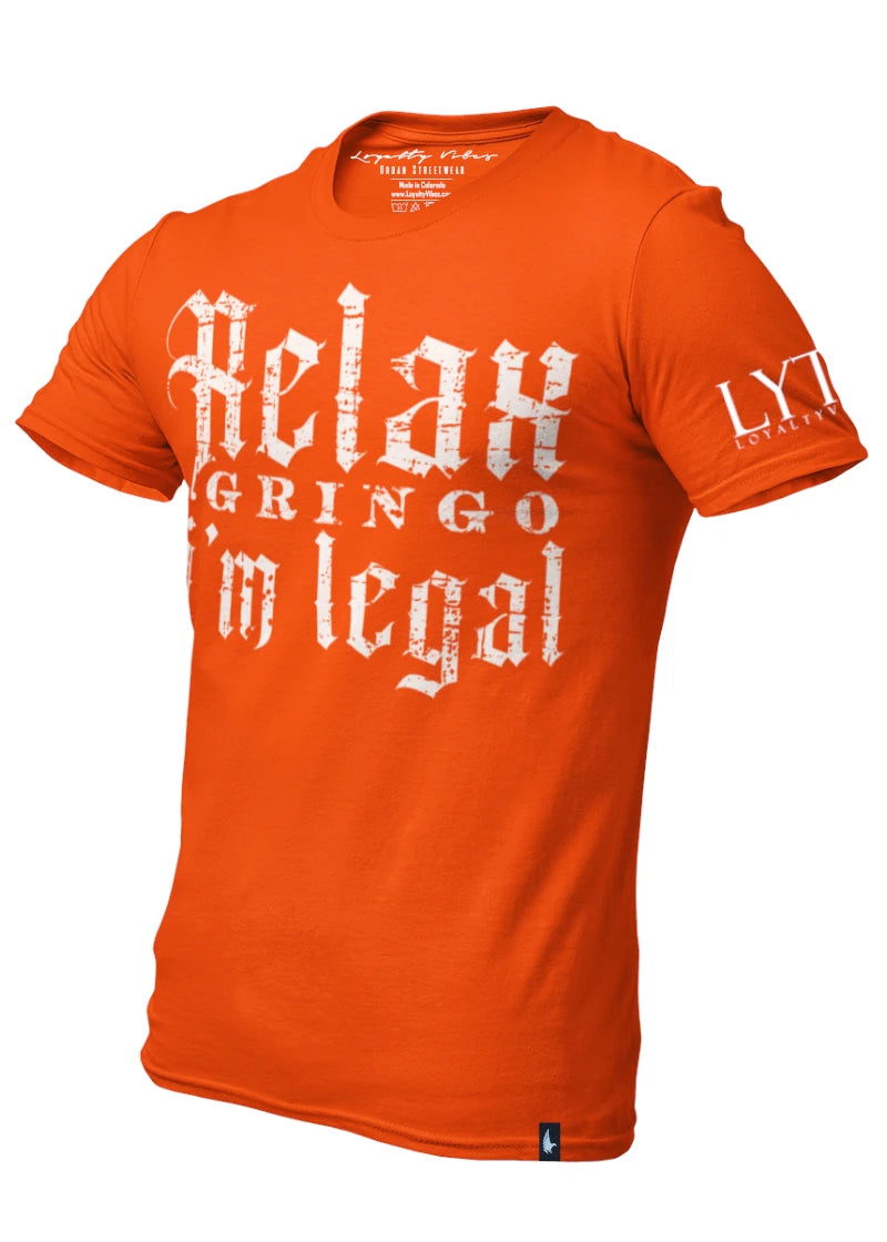 Loyalty Vibes Loyalty Vibes Classic Relax Gringo I'm Legal T-Shirt Orange
