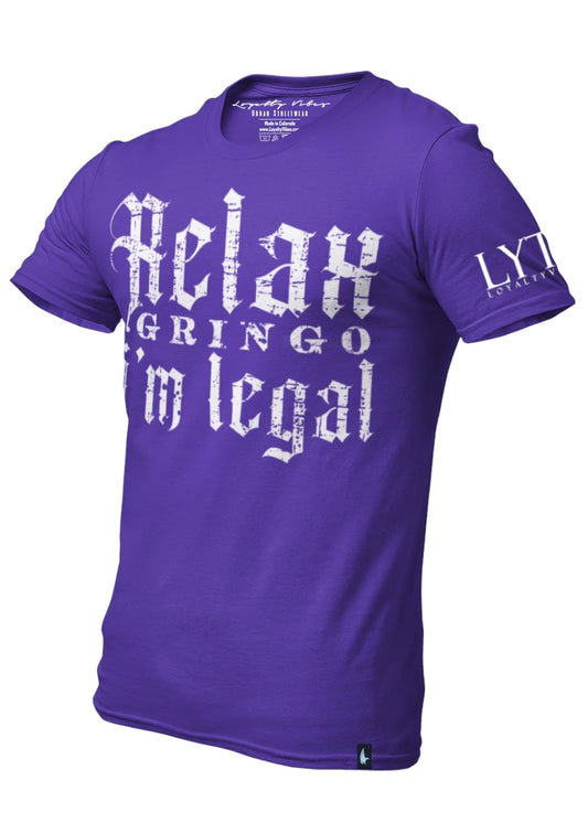 Loyalty Vibes Loyalty Vibes Classic Relax Gringo I'm Legal T-Shirt Purple