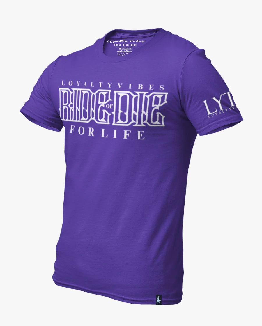 Loyalty Vibes Classic Ride Or Die Tee Purple