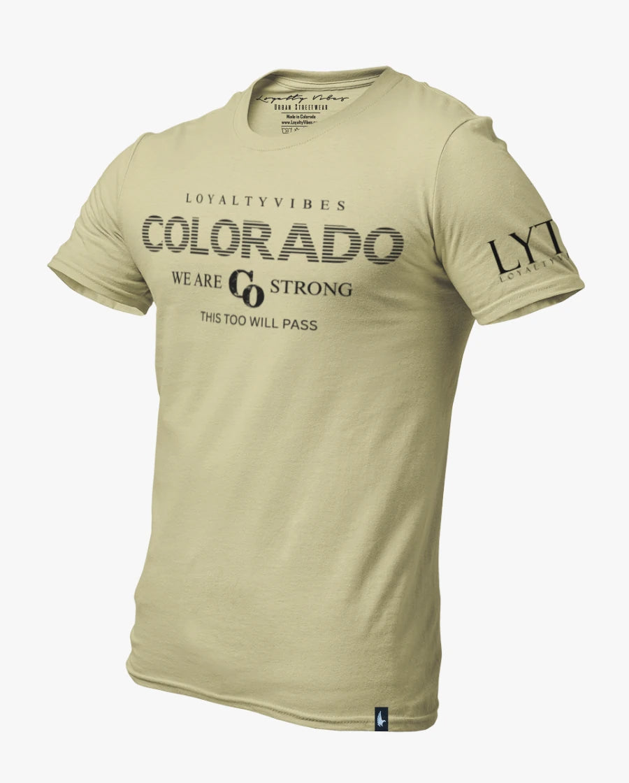 Loyalty Vibes Classic We Are Colorado Strong Tee Khaki / Black