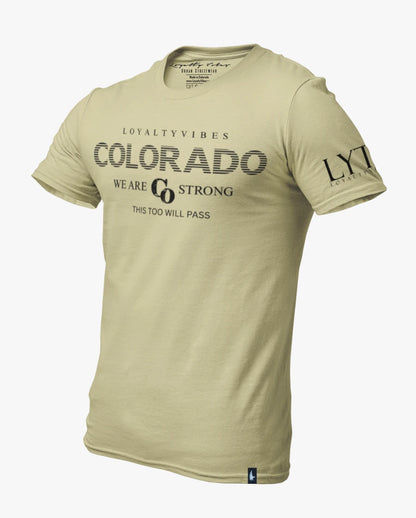 Loyalty Vibes Classic We Are Colorado Strong Tee Khaki / Black