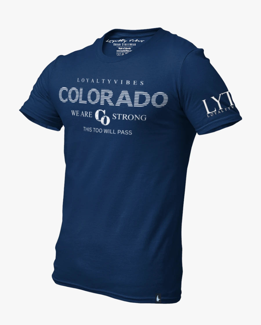 Loyalty Vibes Classic We Are Colorado Strong Tee Navy