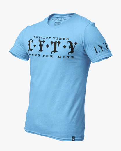 Loyalty Vibes Down For Mine Tee Baby Blue Black