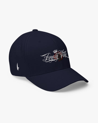 Loyalty Vibes Fitted Hat Navy Blue