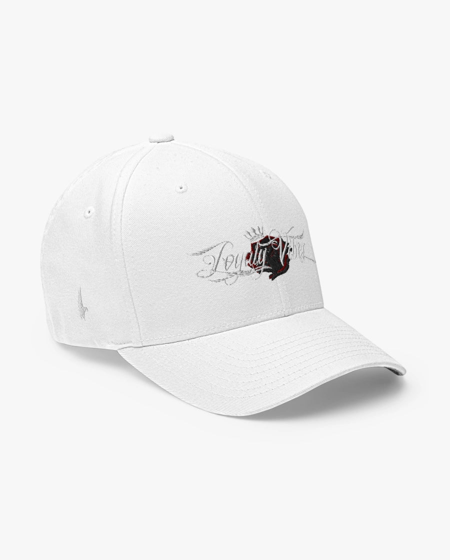 Loyalty Vibes Fitted Hat White