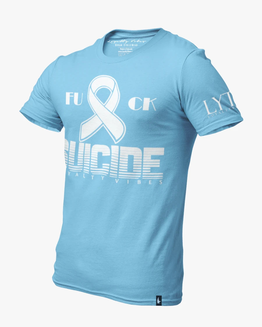 Loyalty Vibes Fk Suicide T-Shirt Baby Blue Loyalty Vibes