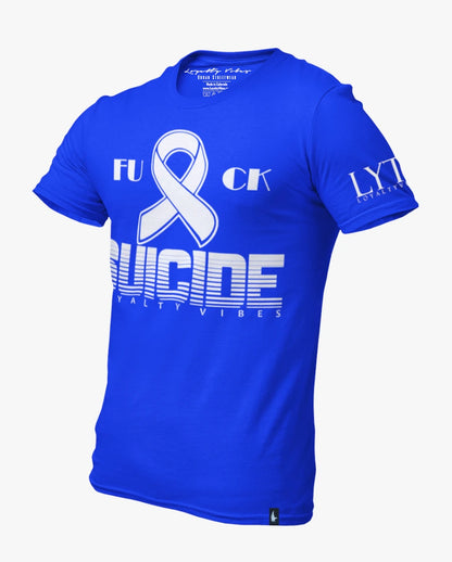 Loyalty Vibes Fk Suicide T-Shirt Blue Loyalty Vibes