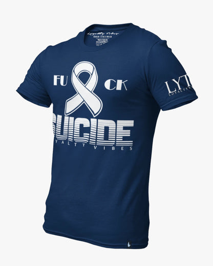 Loyalty Vibes Fk Suicide T-Shirt Navy Loyalty Vibes