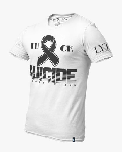 Loyalty Vibes Fk Suicide T-Shirt White Loyalty Vibes