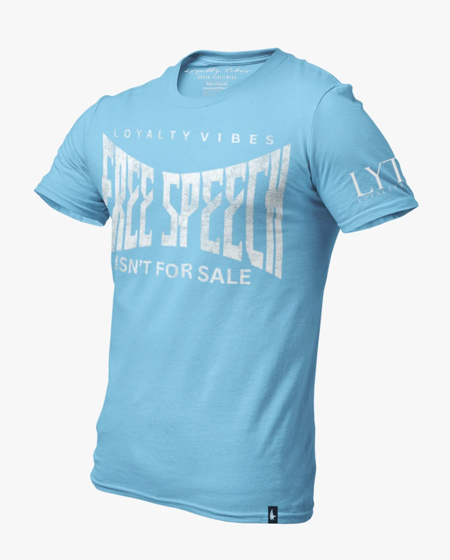 Loyalty Vibes Loyalty Vibes Free Speech Graphic T-Shirt Baby Blue
