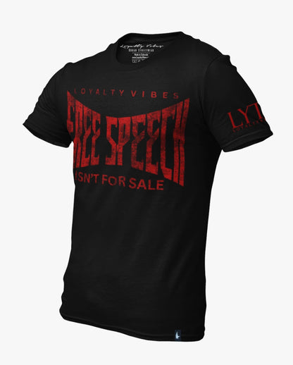 Loyalty Vibes Loyalty Vibes Free Speech Graphic T-Shirt Black Red