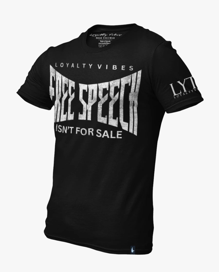 Loyalty Vibes Loyalty Vibes Free Speech Graphic T-Shirt Black