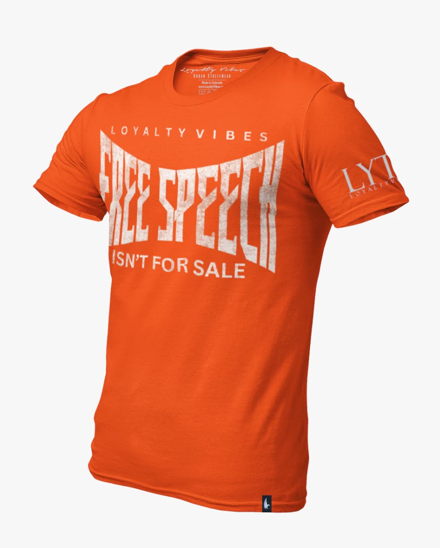 Loyalty Vibes Loyalty Vibes Free Speech Graphic T-Shirt Orange
