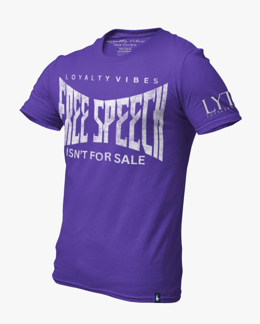Loyalty Vibes Loyalty Vibes Free Speech Graphic T-Shirt Purple