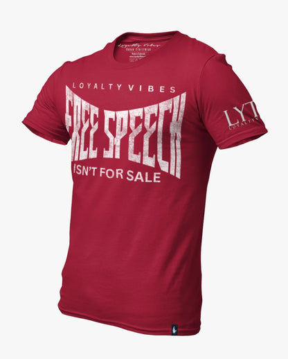 Loyalty Vibes Free Speech Tee Burgundy